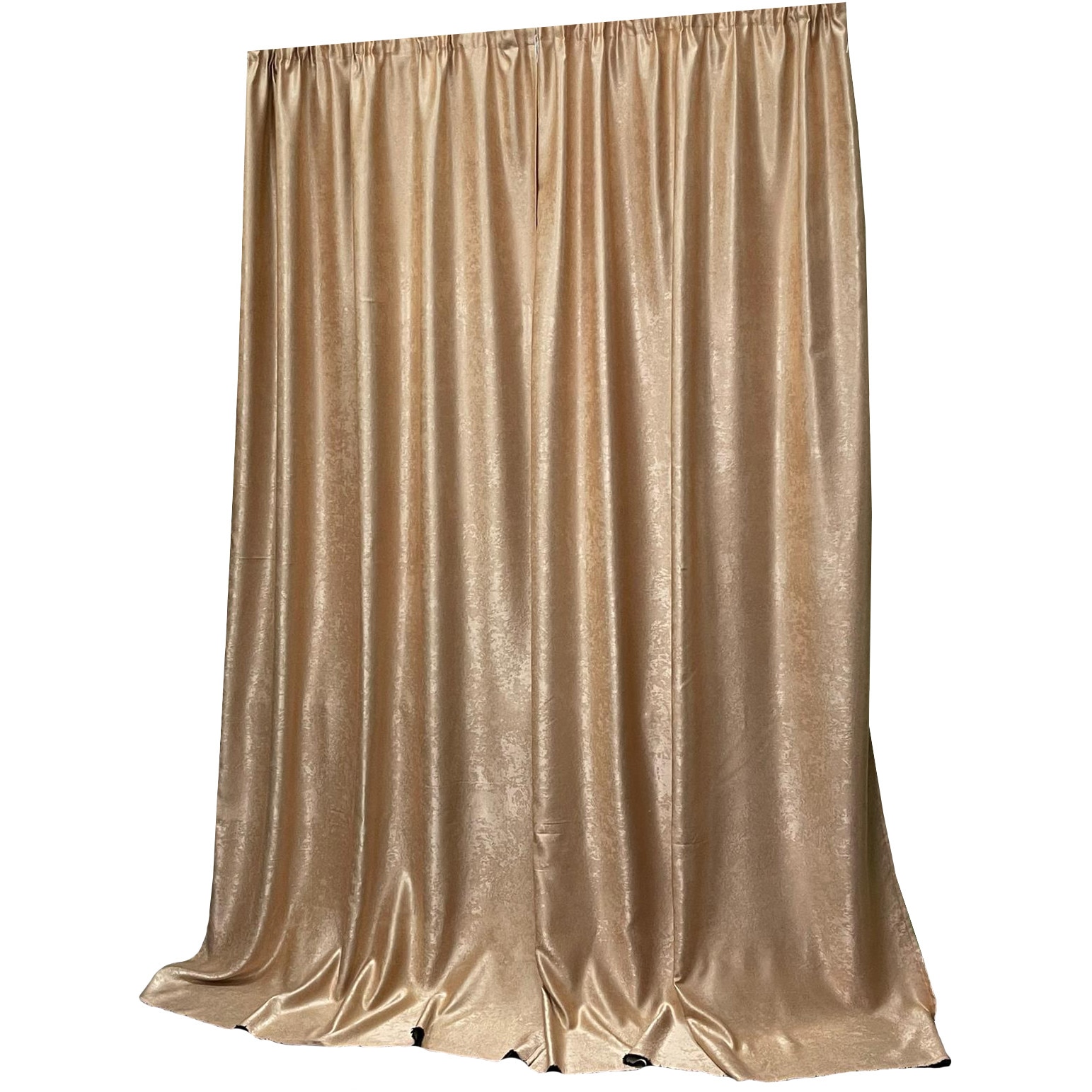 Set draperie black-out Bright Beige cu bride de prindere si cu rejansa 2x400x245cm by Liz Line - DP1824
