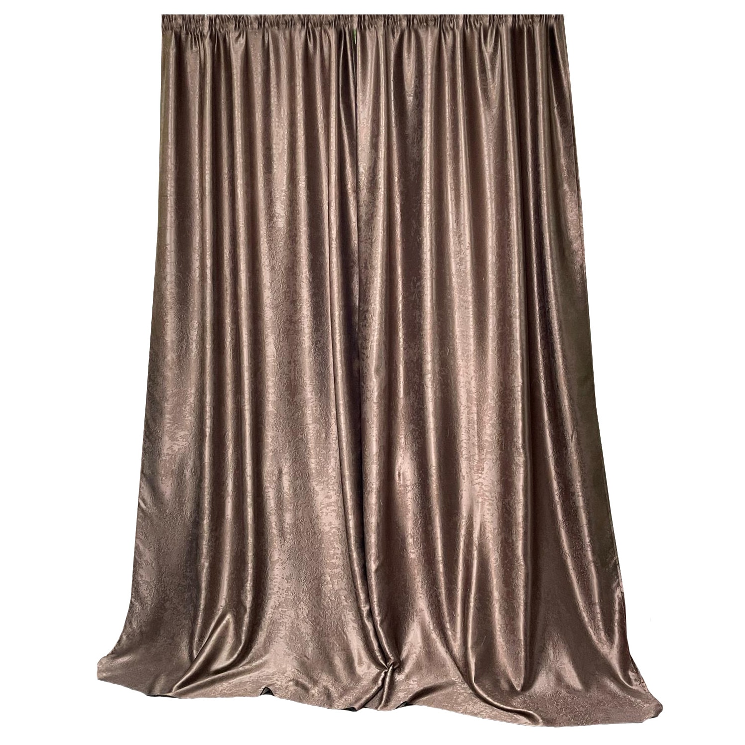 Set draperie black-out Bright Beige cu bride de prindere si cu rejansa 2x300x245cm by Liz Line - DP1803