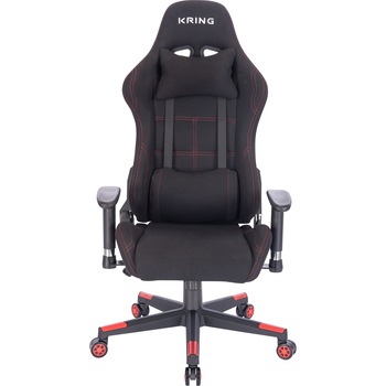 Scaun gaming Kring Cloud, cu tetiera si suport lombar, material textil, brate 2D, Negru Scaun gaming Kring Cloud, cu tetiera si suport lombar, material textil, brate 2D, Negru