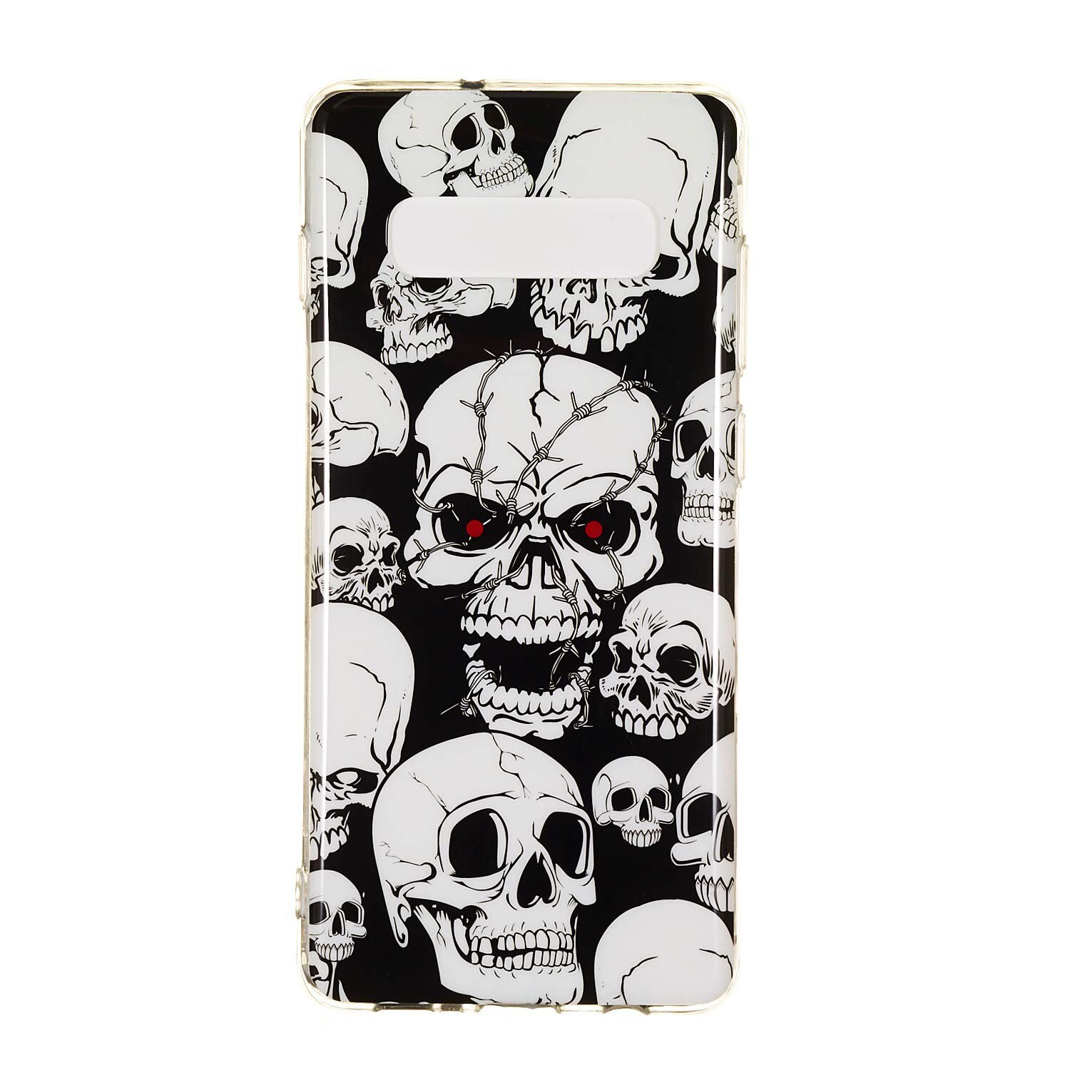 Husa silicon compatibila cu Samsung Galaxy S10 Fosforescent model Skulls, Silicon, TPU Viceversa