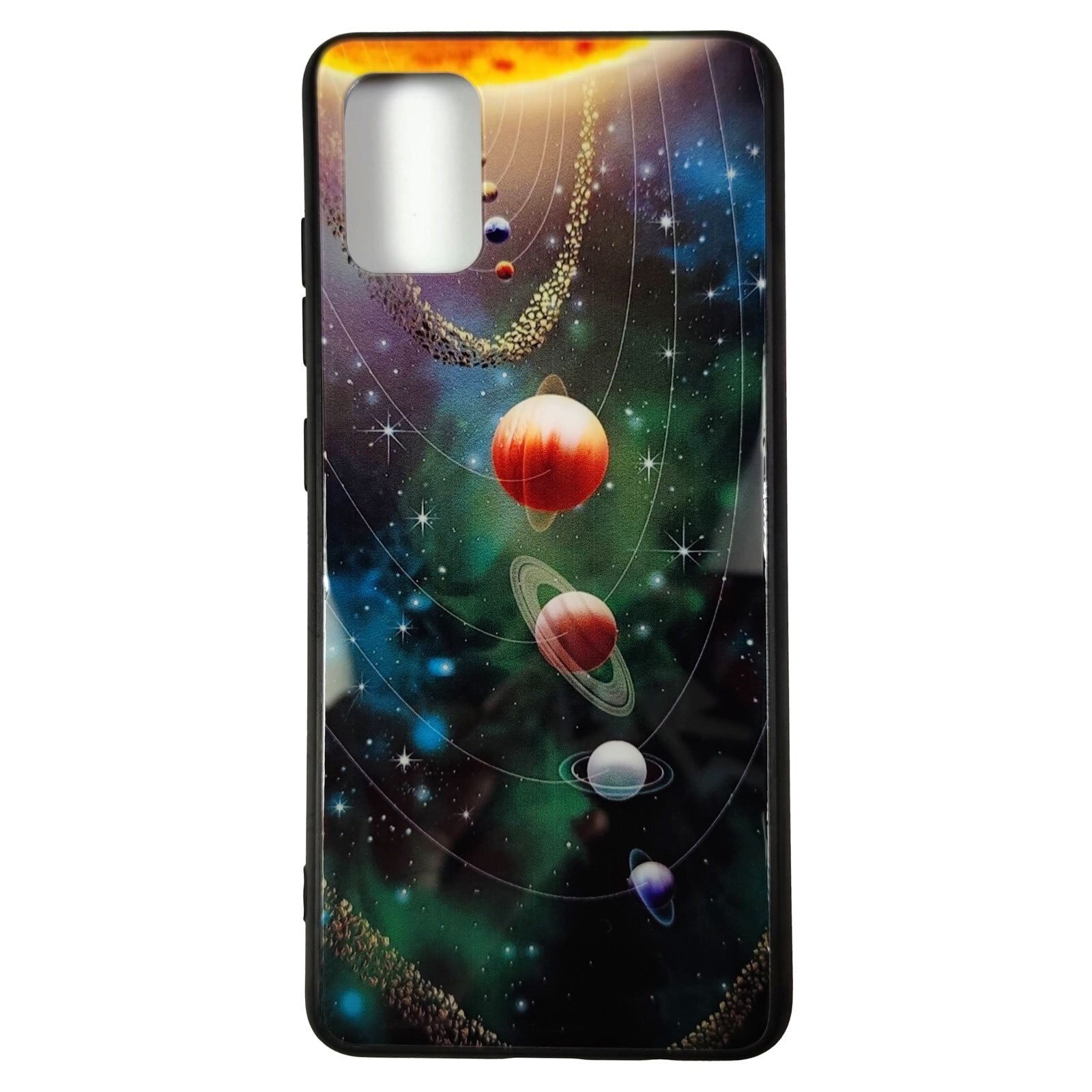 Husa compatibila cu Samsung Galaxy A51 model Glass Milky Way, Silicon, Antisoc, TPU, Viceversa