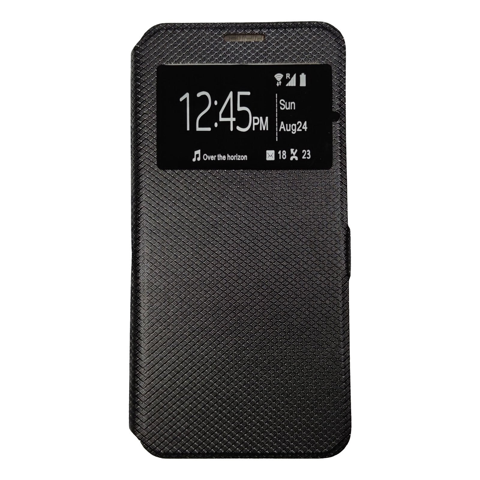 Husa Flip Carte compatibil cu Samsung Galaxy A52 Magnetica cu stand model S-View, Antisoc, Viceversa Negru