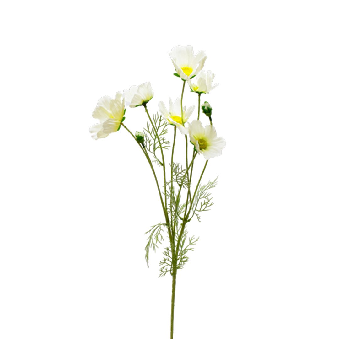 Planta artificiala cu 8 fire, Naimeed D3118, culoare Alb, 85 x 20 cm