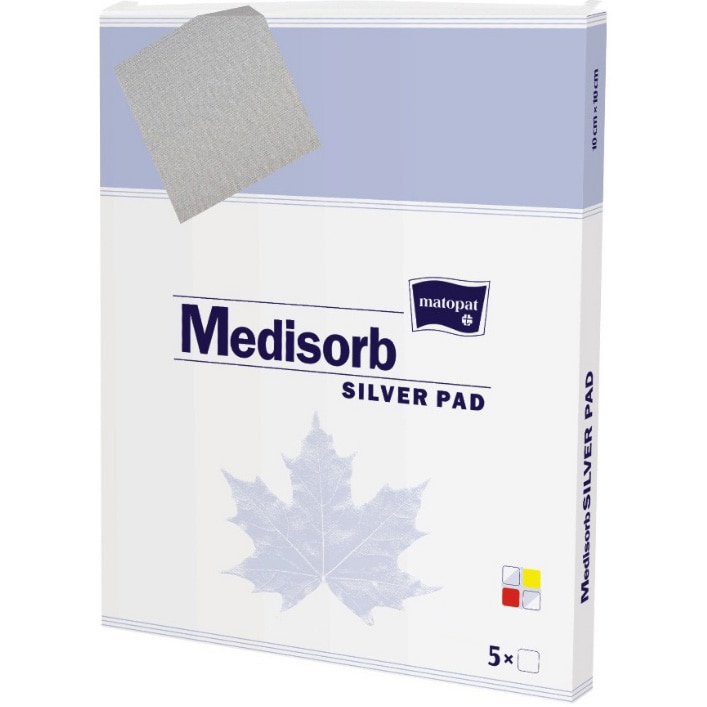 Pansament cu argint Medisorb Silver PAD, Matopat, 10 x 20 cm