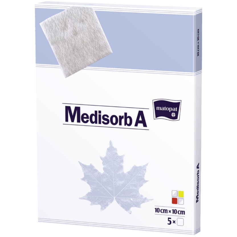 Pansament cu aginat de calciu Medisorb A, Matopat, 10 x 10 cm