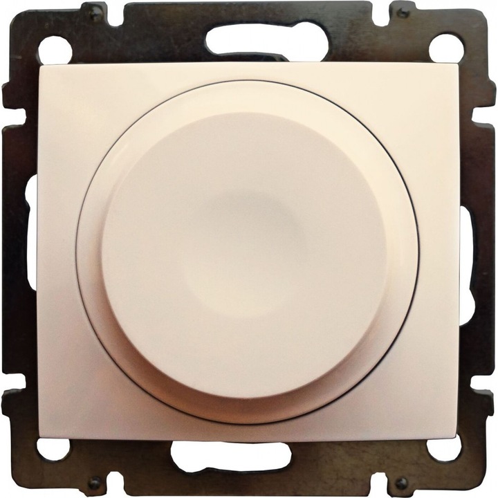 Ротационен димер Valena, цвят слонова кост, 2-жилен, 300W, подходящ и за LED осветление