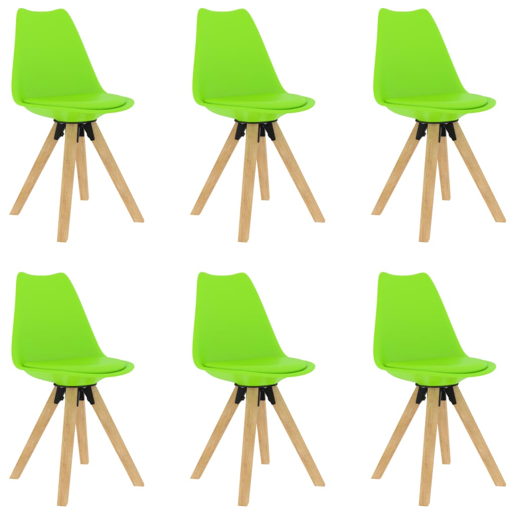 Set scaune de bucatarie, 6 buc, verde 42 x 42 x 81 cm 3057558 polipropilena