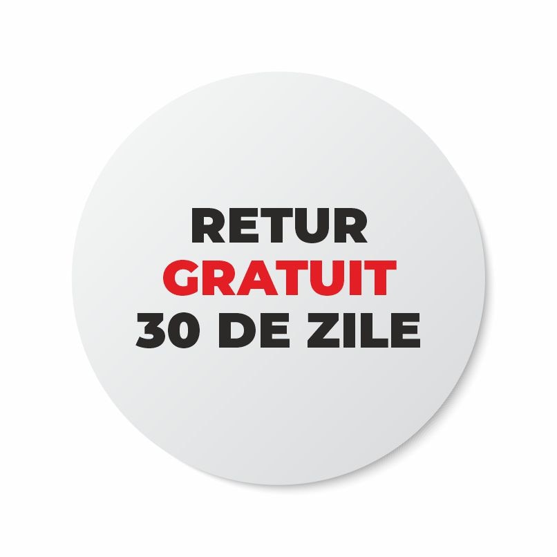 Etichete adezive, Retur Gratuit, 100 buc, PVC, 3x3 cm