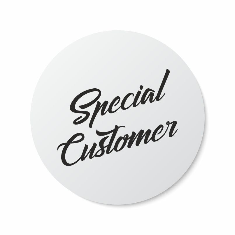 Etichete adezive, Special Customer, 100 buc, PVC, 5x5 cm