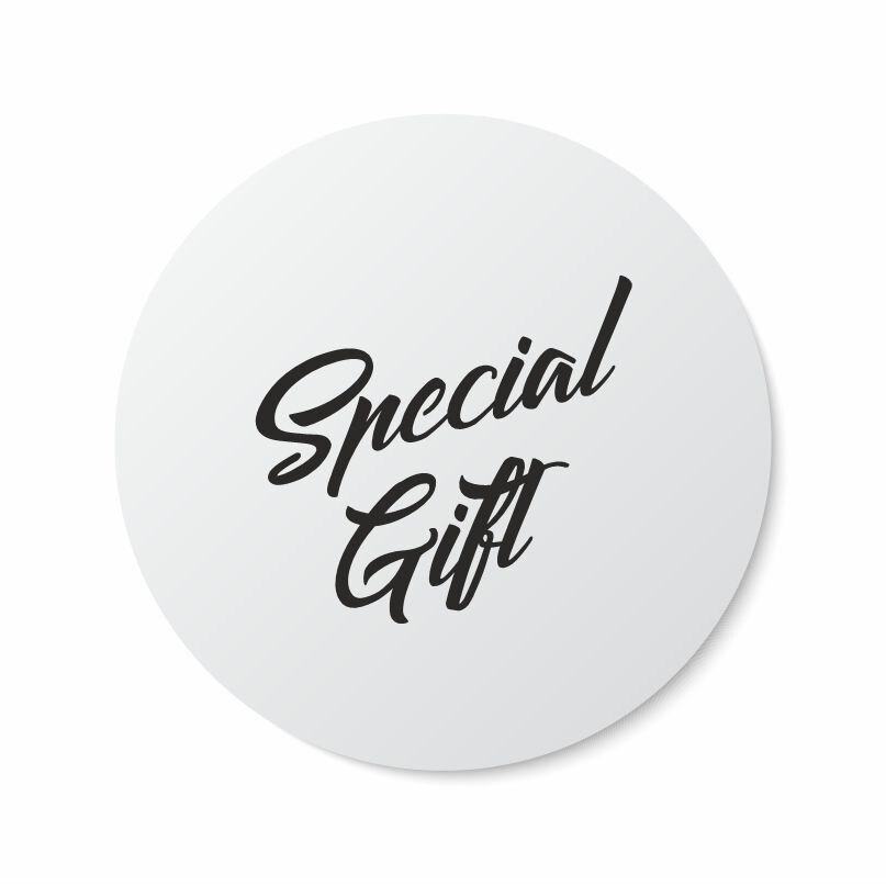 Etichete adezive, Special Gift, 100 buc, PVC, 3x3 cm