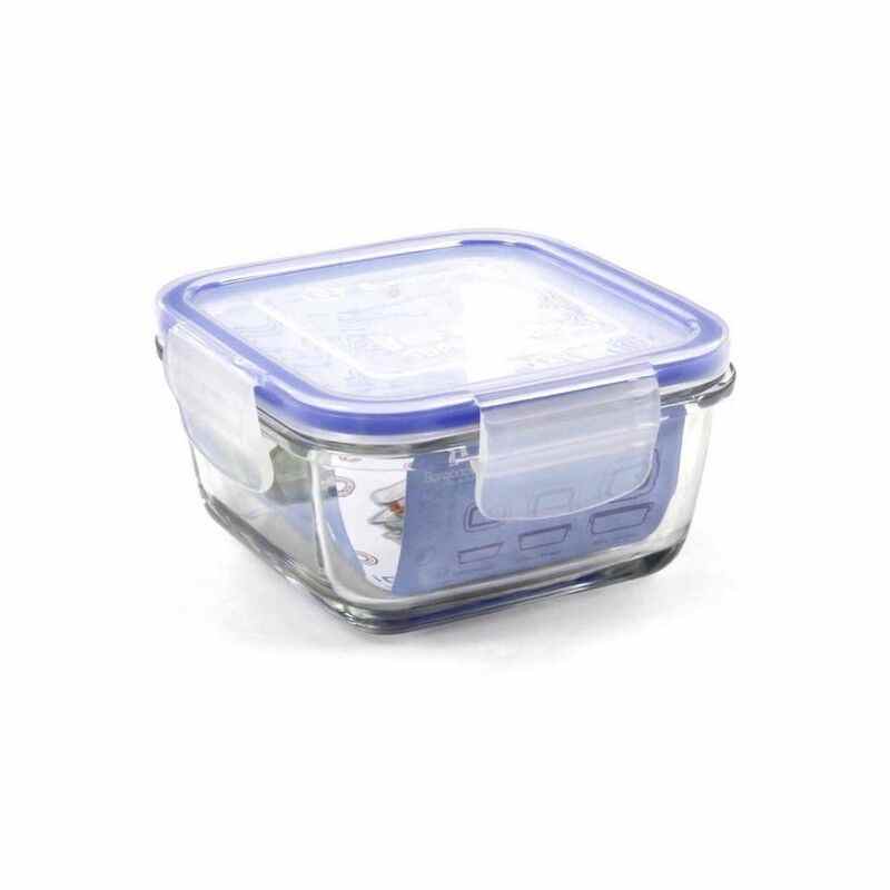 Cutie pentru pranz ermetica Borgonovo Transparent Patrat 14 cm