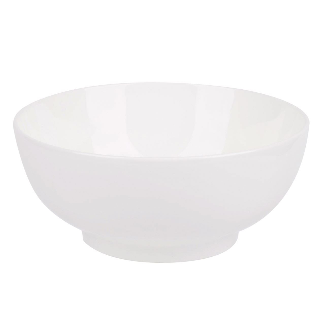 Trifshop Bol de porțelan Portelan1l Alb, 1 litru