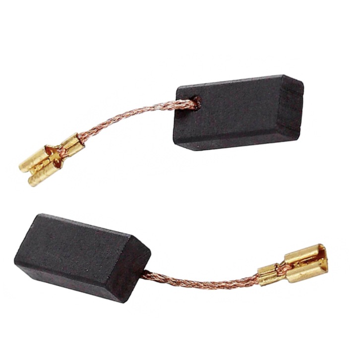 Set 2 Perii Colectoare elSales ELS-CRB-6-9.5-14.5, Dimensiune carbuni 6 x 9.5 x 14.5mm, gri