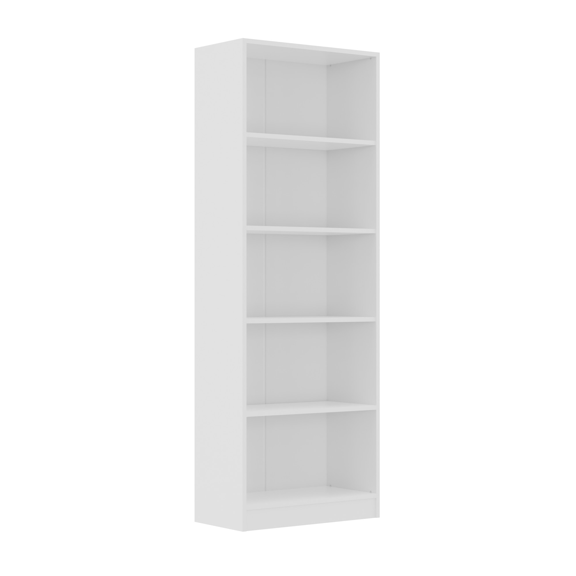 Dulap Biblioraft Mobiref cu 4 Polite pentru Depozitare , 70 x 34,5 x 200 cm, PAL Alb 18 mm
