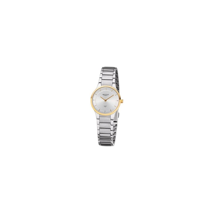 Ceas de dama Regent F-1310, Quartz, 28mm, 5ATM, Auriu
