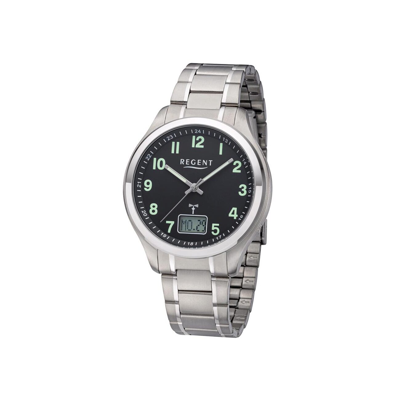 Ceas barbatesc Regent 1501566, Quartz, 42mm, 5ATM, Gri