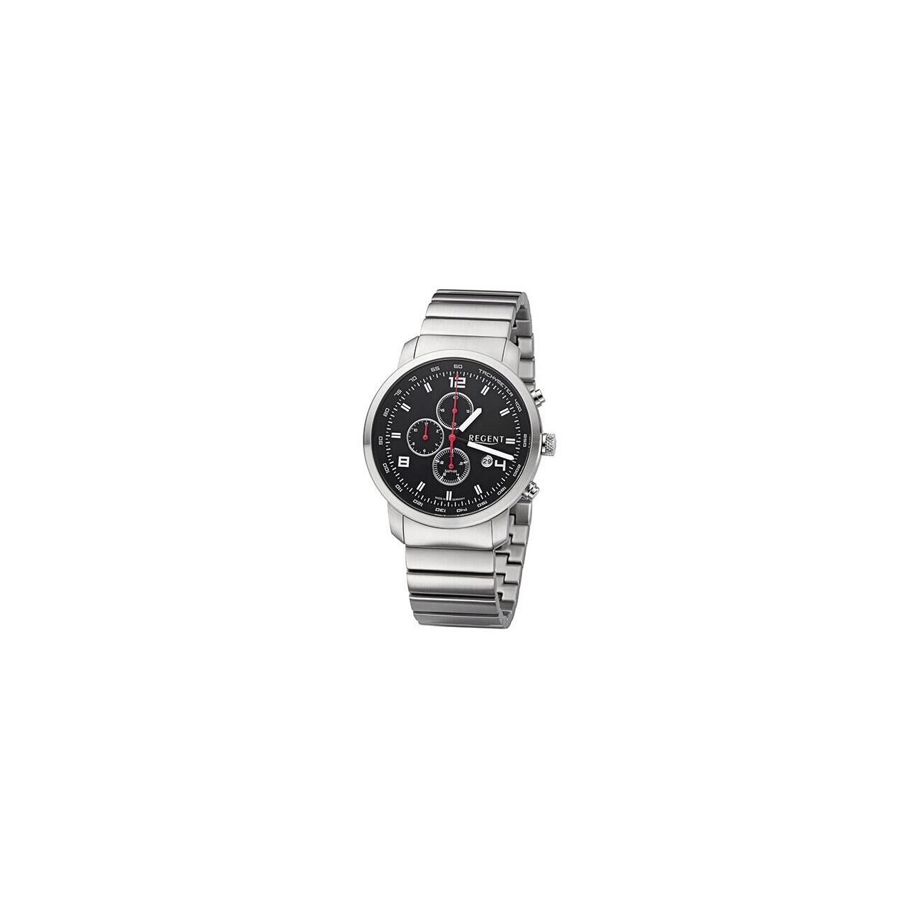 Ceas barbatesc Regent GM-2110, Quartz, 44mm, 5ATM, Argintiu