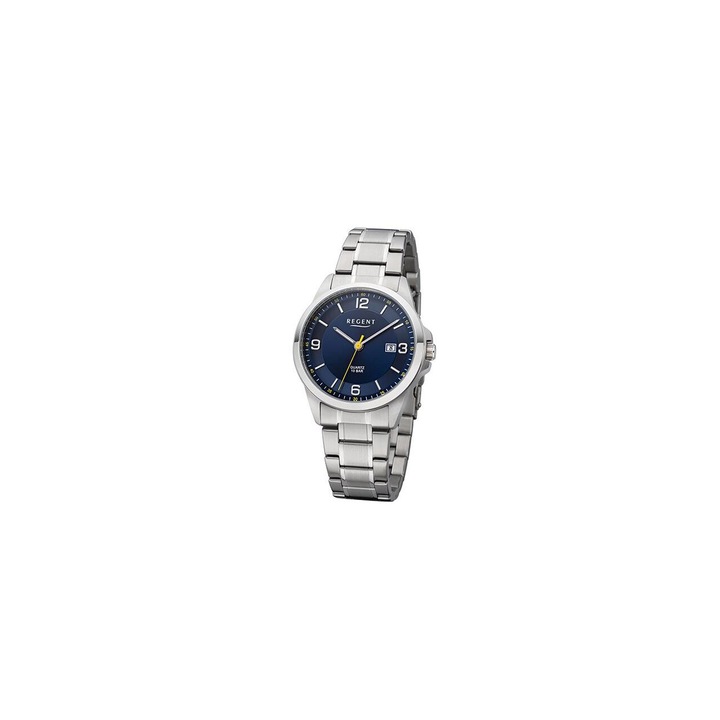 Ceas barbatesc Regent F-1287, Quartz, 39mm, 10ATM, Argintiu
