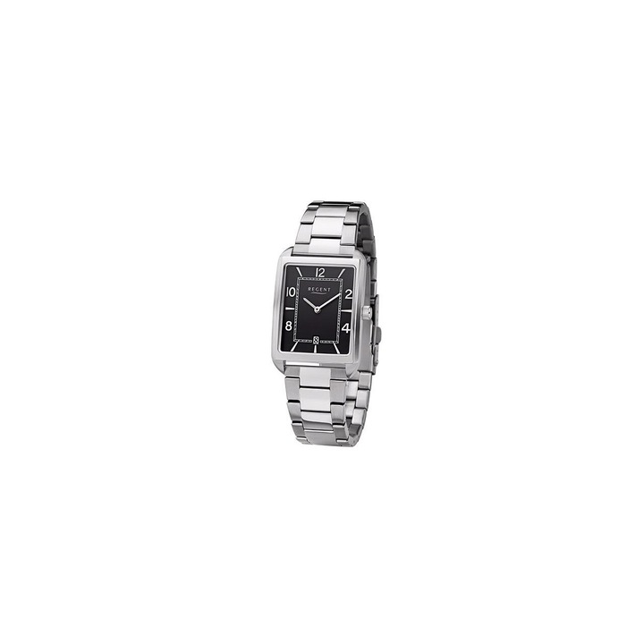 Ceas barbatesc Regent F-1292, Quartz, 28mm, 5ATM, Argintiu