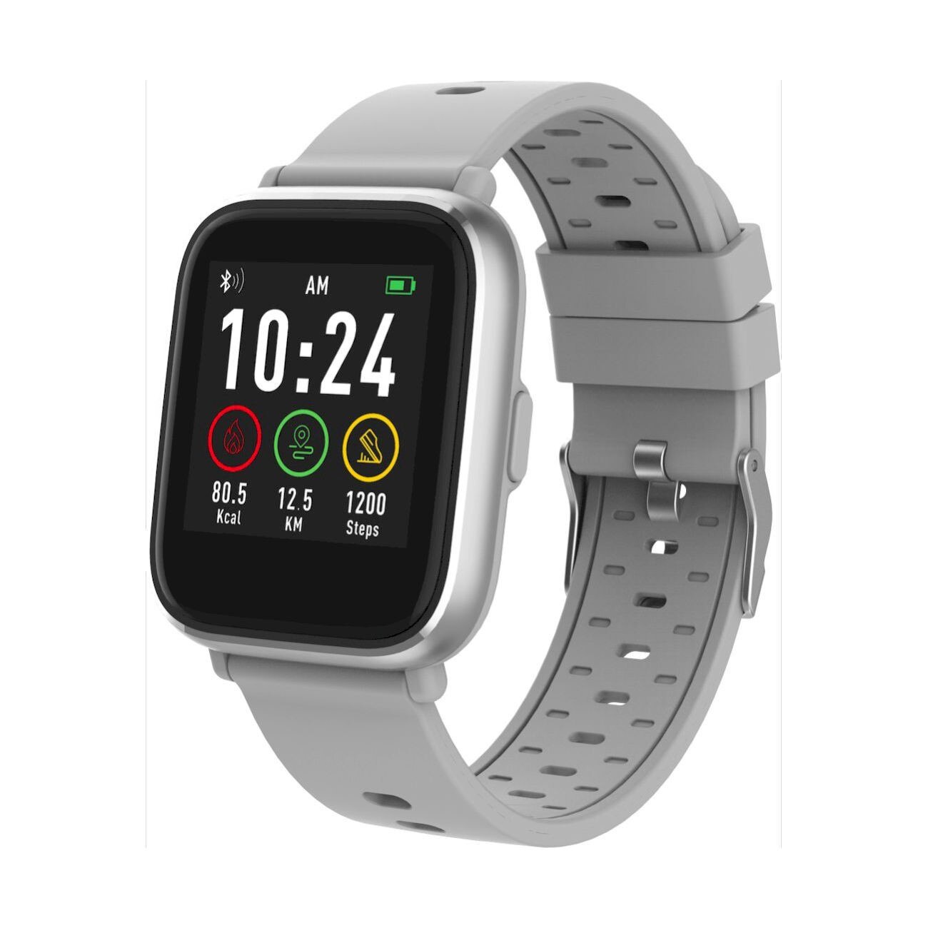 Smartwatch unisex, Calorii/Pasi/Locatie, Gri