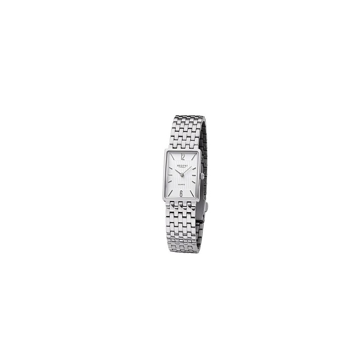Ceas de dama Regent F-1343, Quartz, 20mm, 5ATM, Gri
