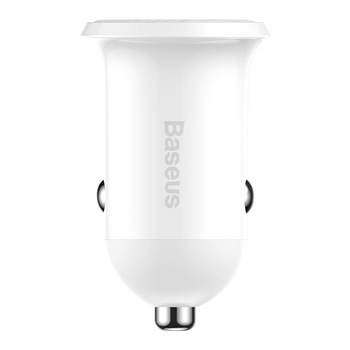 Incarcator Auto Baseus, Grain Pro, 2 x USB 4.8 A, Alb Incarcator Auto Baseus, Grain Pro, 2 x USB 4.8 A, Alb