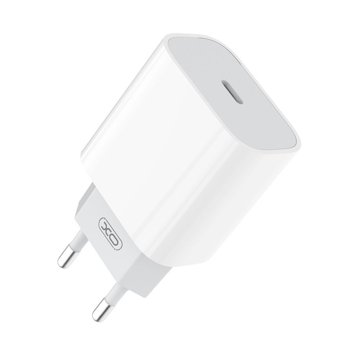 Adaptor priza Smart Fast Charging Type-C - 20W, XO-L77, fara cablu, compatibil cu gama iPhone 12 si iPhone 11