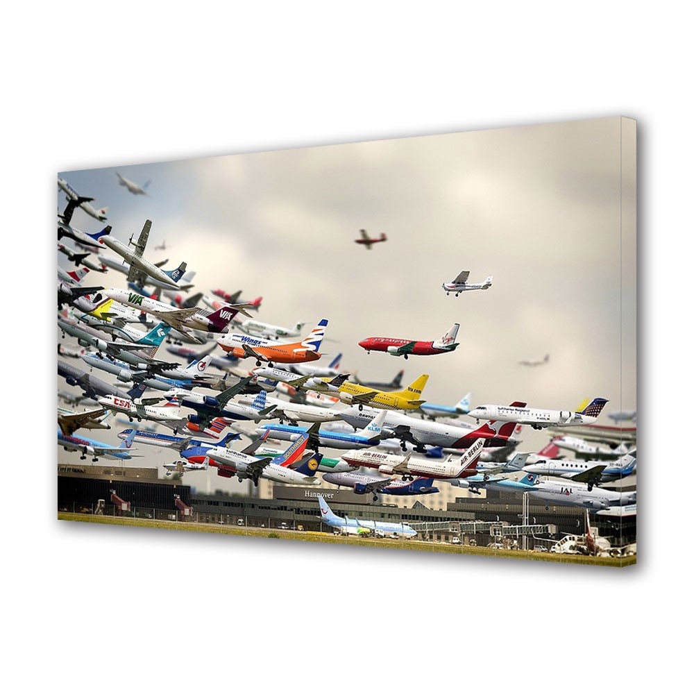 Tablou Canvas Auto Moto Avioane de linie, 30 x 45 cm