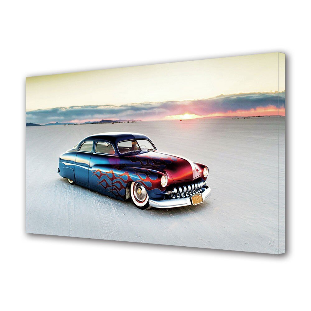 Tablou Canvas Auto Moto Buick cu Flacari, 80 x 160 cm