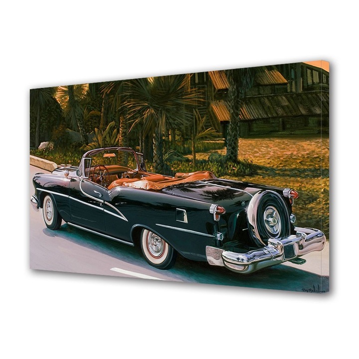 Tablou Canvas Auto Moto Masina Clasica Veche, 20 x 30 cm