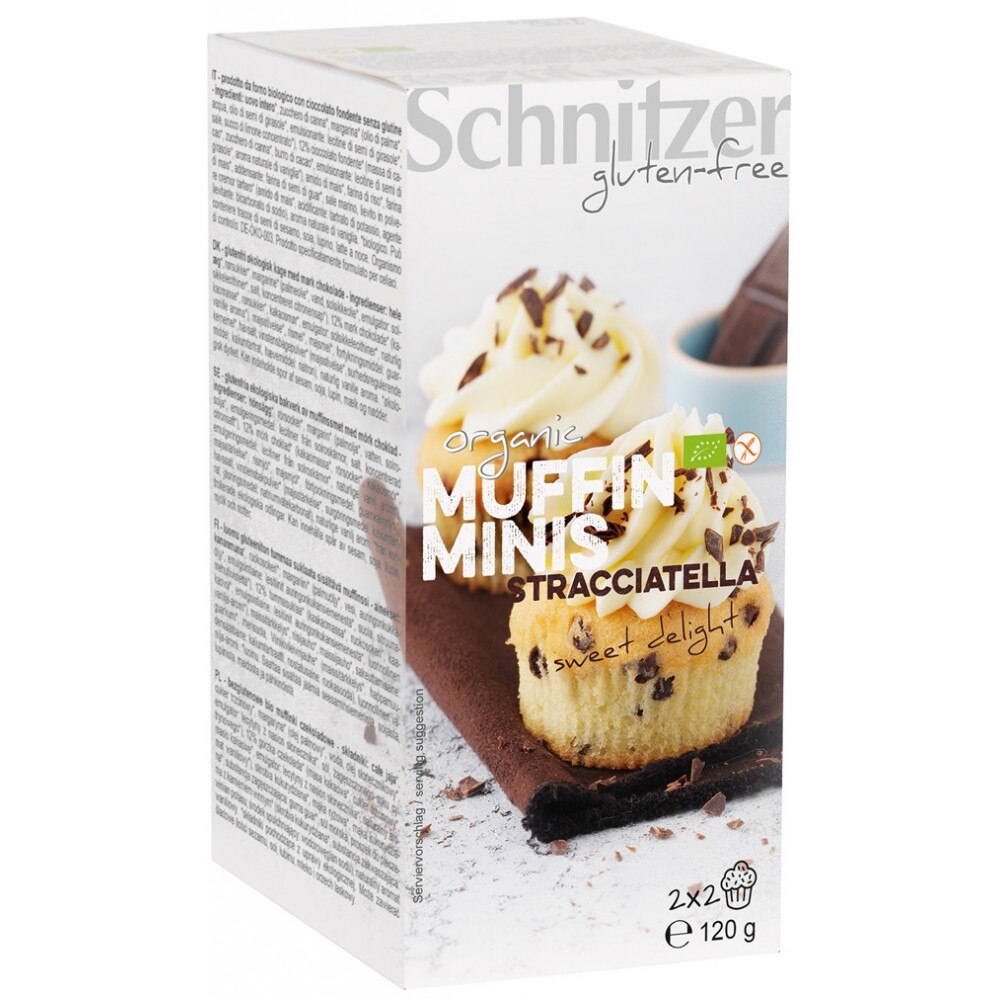 Mini muffins bio cu Stracciatella fara gluten 120g