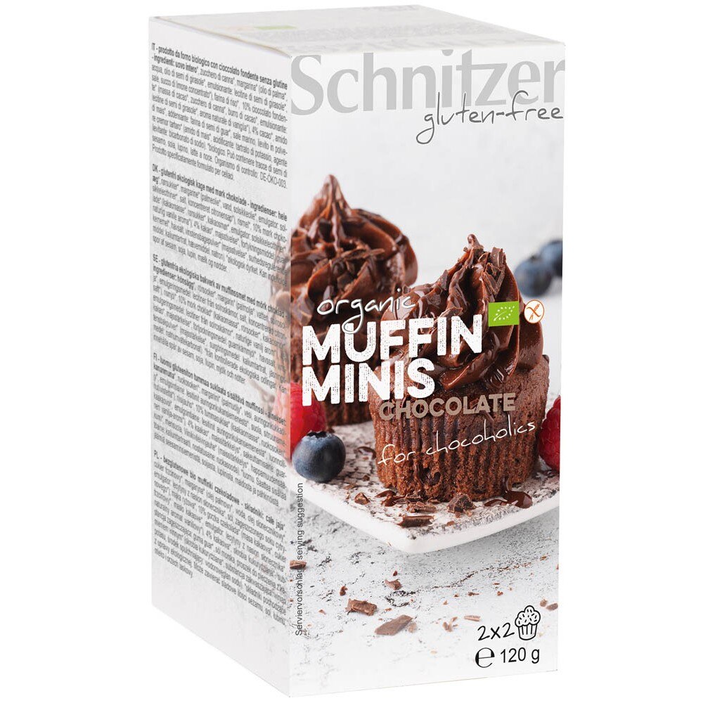 Mini muffins bio cu ciocolata fara gluten 120g
