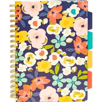 Caiet cu spirala si separatoare Pukka Pads Floral Love, format B5, 200 pagini, dictando, microperforatii, floral Caiet cu spirala si separatoare Pukka Pads Floral Love, format B5, 200 pagini, dictando, microperforatii, floral
