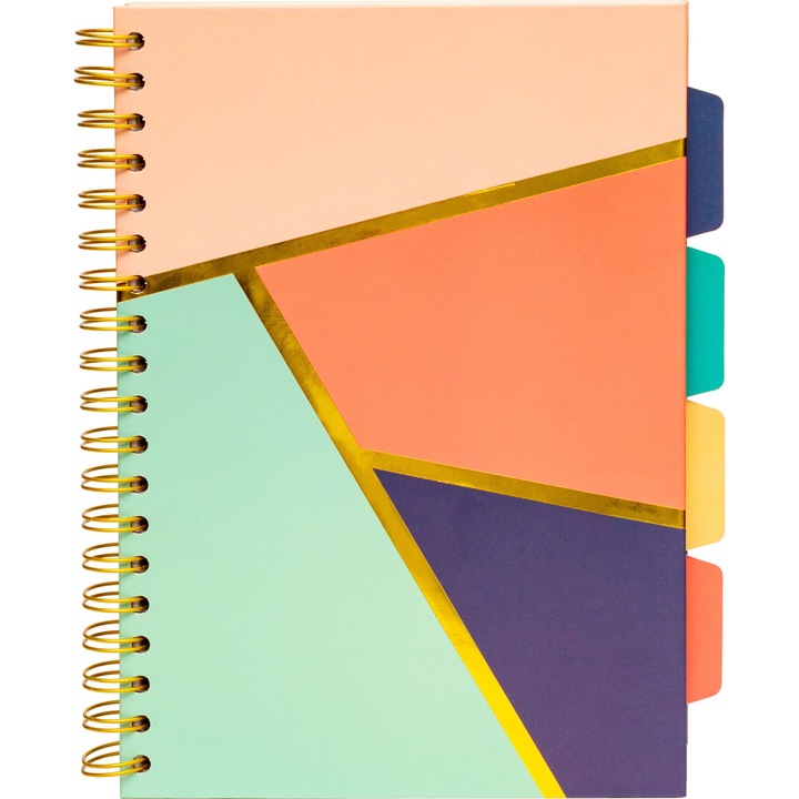 Тетрадка Pukka Pad GEOMETRIC, Формат B5, 200 страници, Редове, Микроперфорации, Геометрия