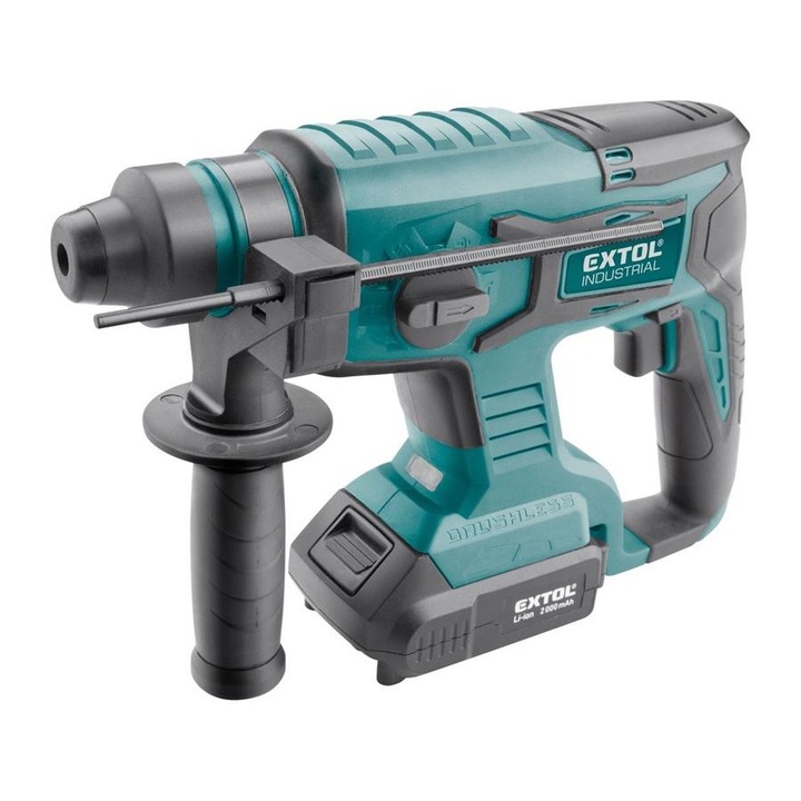 Masina de gaurit cu acumulator Extol, ciocan dalta 1,7 J cu baterie de 20 V si incarcator