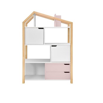 Biblioteca copii Kaya flamingo, Bellamy, lemn de pin, neasamblat, 89 x 37 x 130 cm Biblioteca copii Kaya flamingo, Bellamy, lemn de pin, neasamblat, 89 x 37 x 130 cm