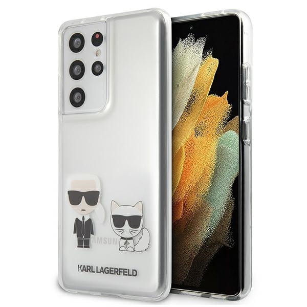 Husa pentru Samsung Galaxy S21 Ultra Karl Lagerfeld Karl&Choupette transparenta
