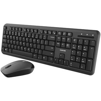 Set tastatura si mouse wireless Canyon CNS-HSETW02-US, 104 taste, 1000DPI Set tastatura si mouse wireless Canyon CNS-HSETW02-US, 104 taste, 1000DPI