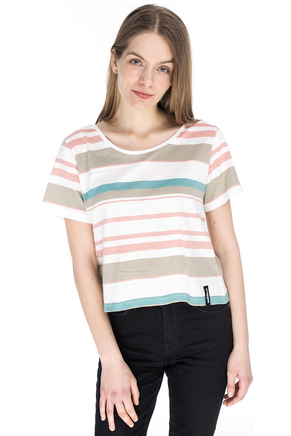 Fundango, Tricou regular fit in dungi Carlota, Multicolora