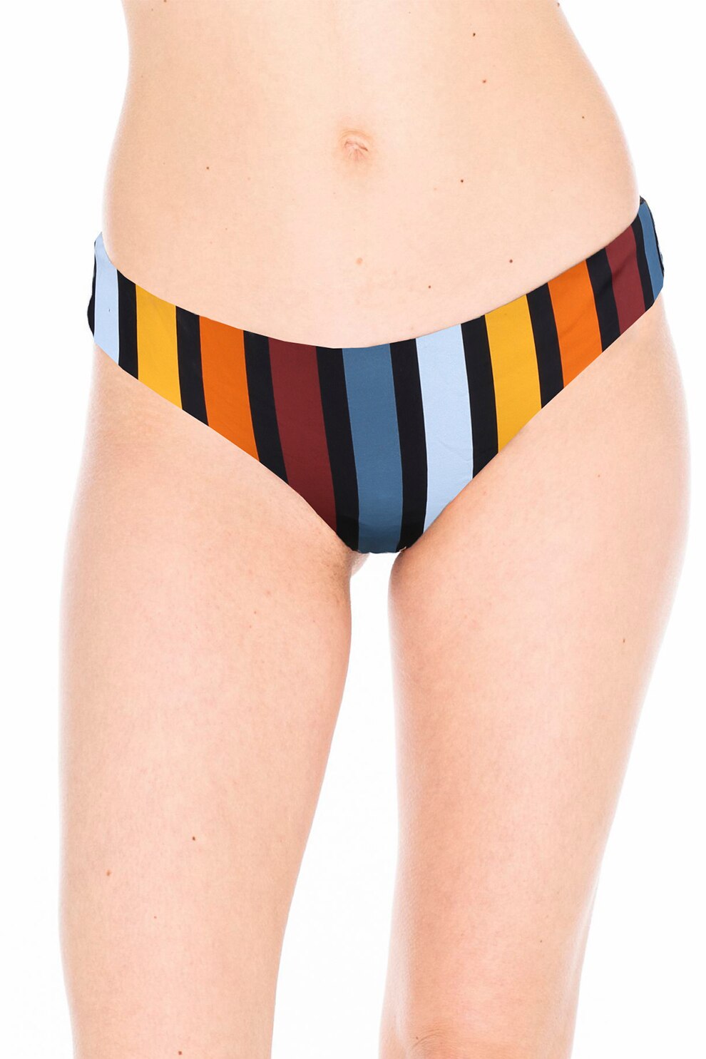 Fundango, Slip cu imprimeu in dungi Hogg, Negru/oranj/albastru prafuit