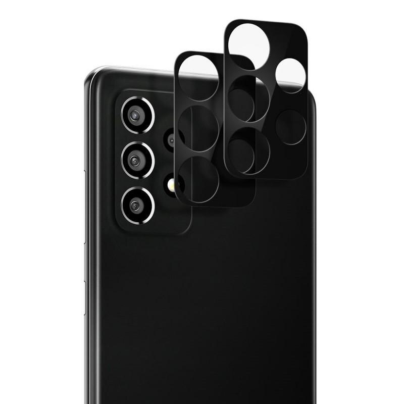 Folie sticla camera foto Spigen Optik compatibila cu Samsung Galaxy A72 Black Set 2 bucati
