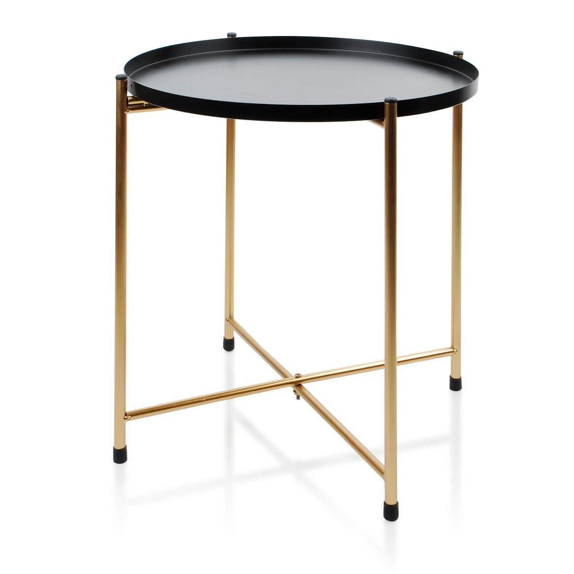 Masuta cafea Loft 40cm negru auriu