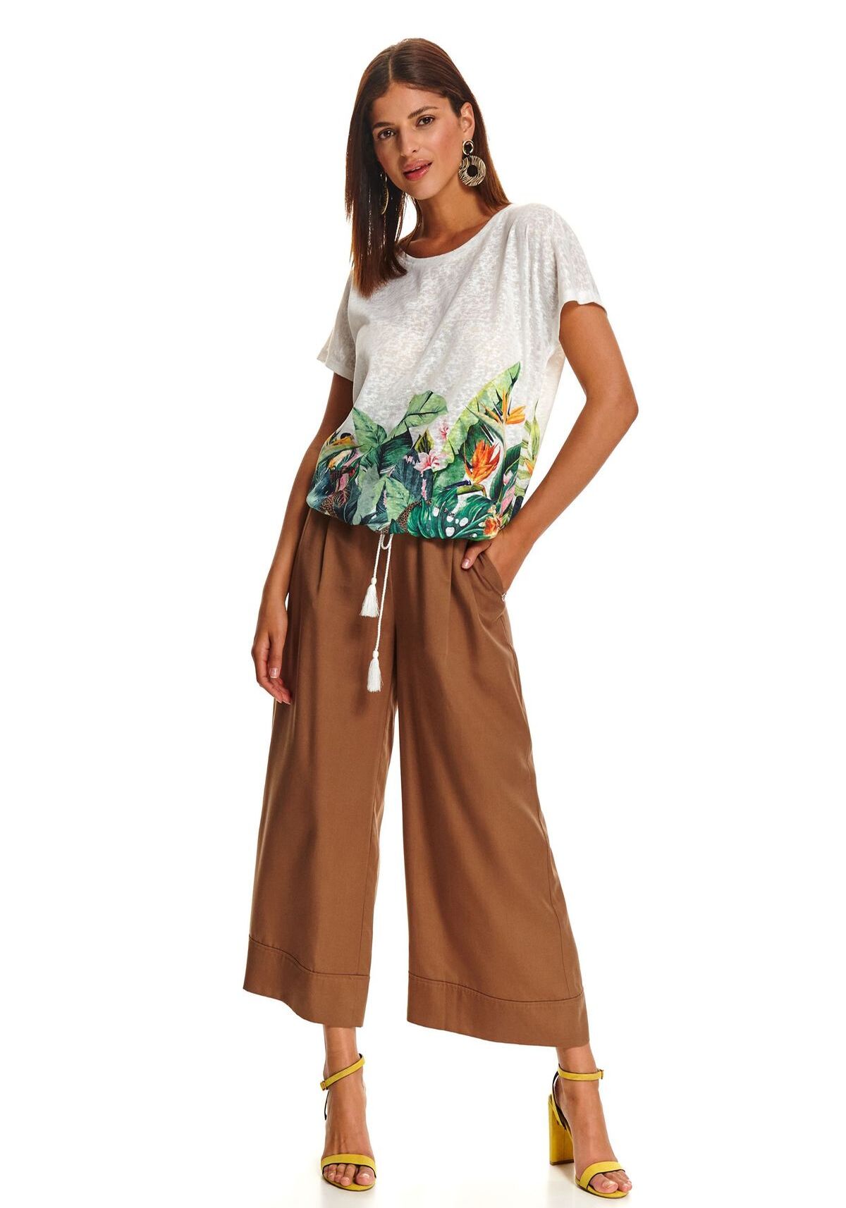 Tricou pentru femei, TOP SECRET, SPO4669, Alb