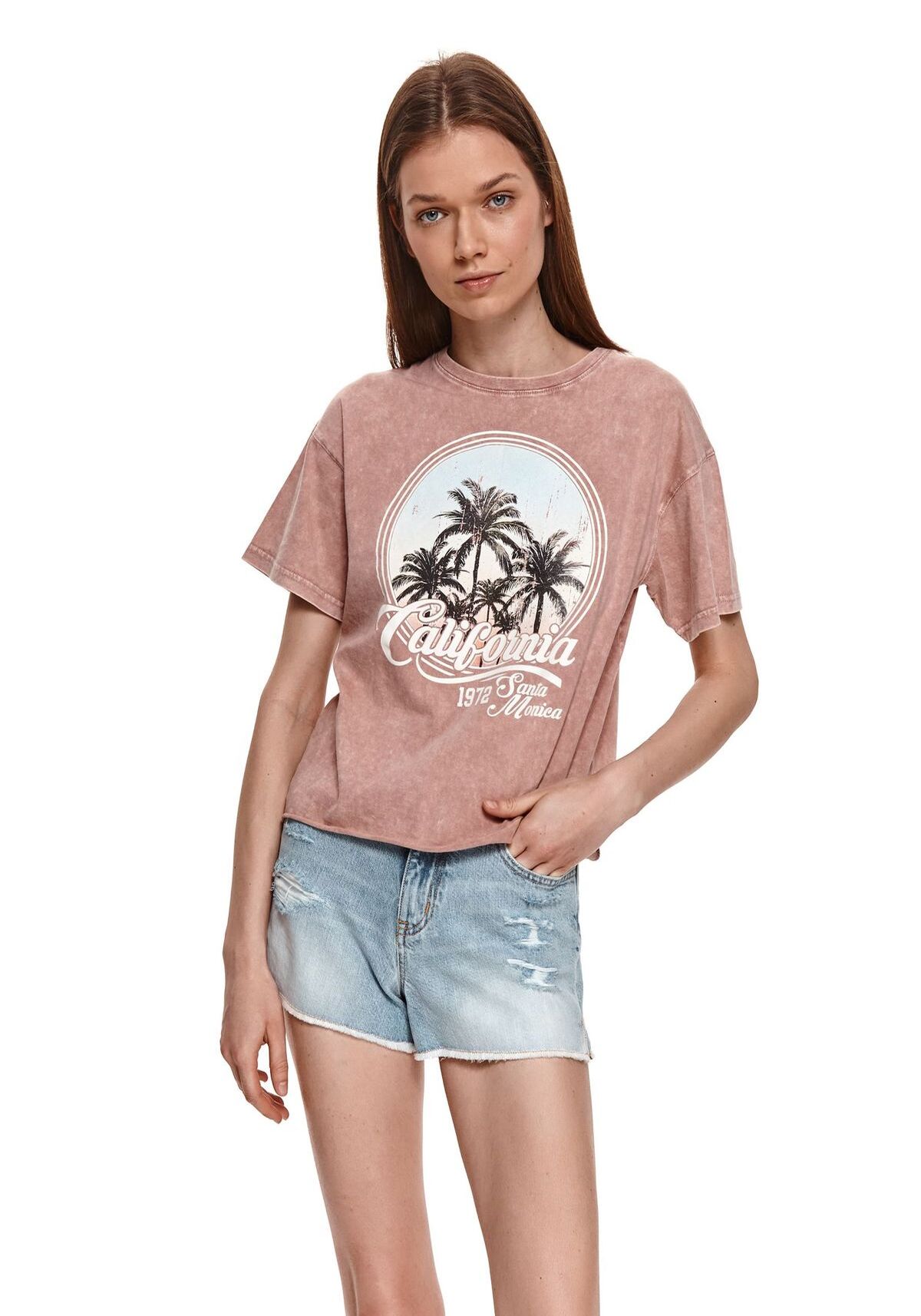 Tricou pentru femei, TOP SECRET, SPO5114, Roz