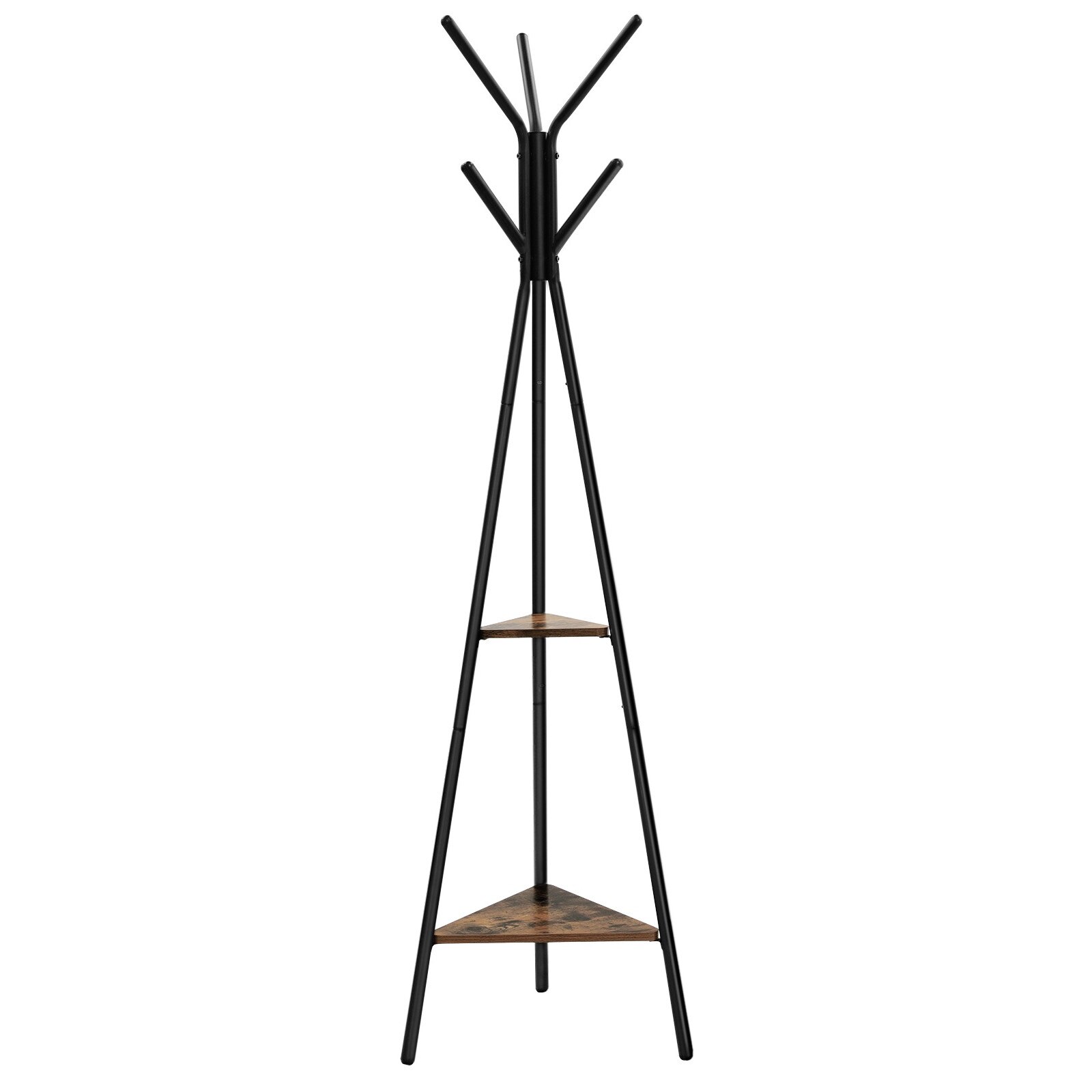 Cuier piramida, Unic Spot RO, maro antichizat, 49x49x179 cm