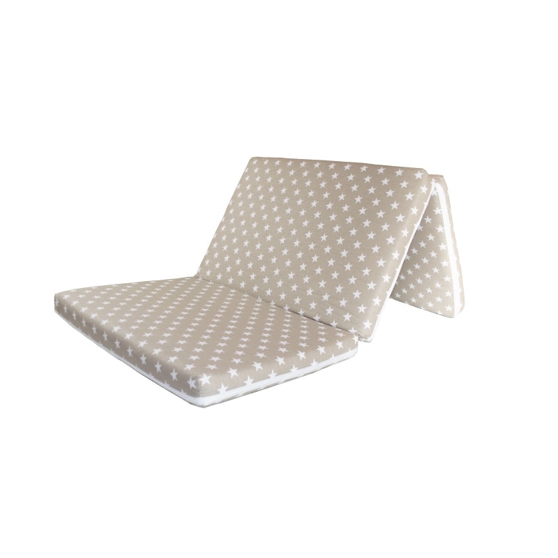 Saltea pliabila copii MyKids Beige Stars 120x60x5