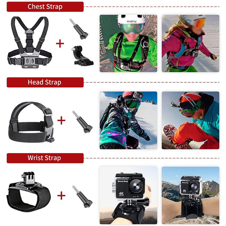 Set 58 accesorii pentru GoPro Hero 8/ Max 7/ 6/ 5/ 4/ 3/ 3+/ 2/ 1 ...