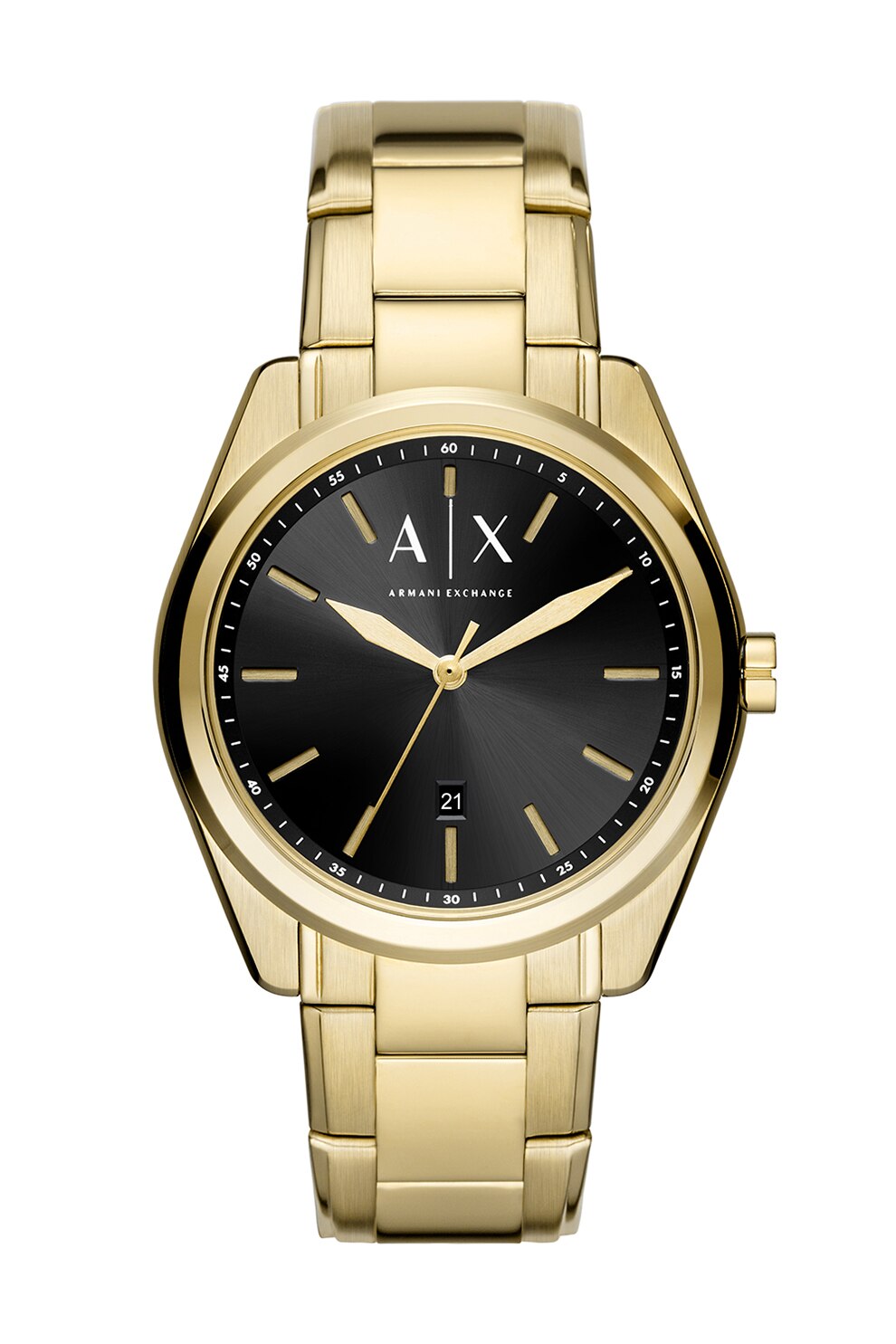 ARMANI EXCHANGE, Ceas din otel inoxidabil, Auriu/Negru