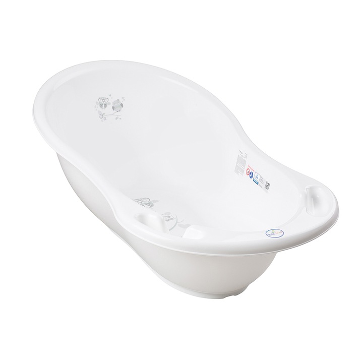 Вана с оттичане Tega Baby Owl, 86 cm, Бял