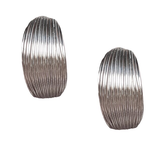 Cercei hoop dama, argintii, 1.8 cm inaltime